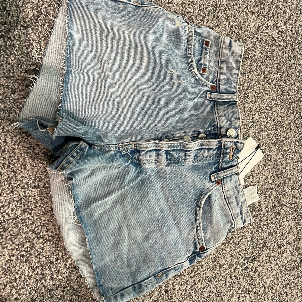 Zara Light Blue Denim Shorts